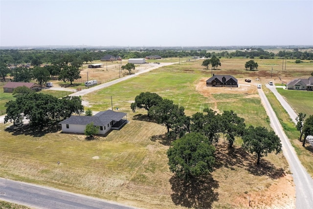 aerial view with a rural view