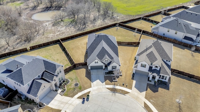 aerial view featuring a residential view