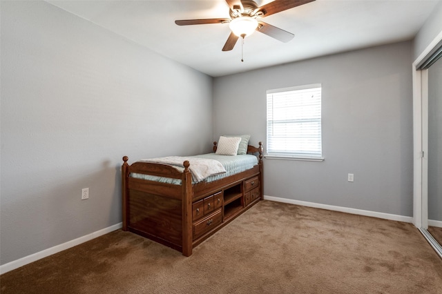 751 E Cooper St, Van Alstyne, TX 75495 - carpeted bedroom featuring baseboards and a ceiling fan
