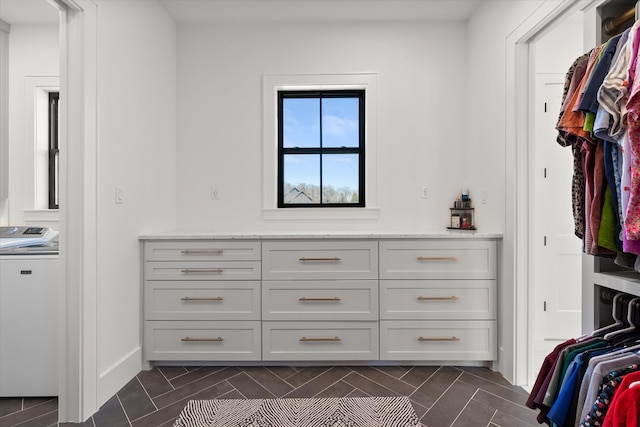 walk in closet featuring washer / clothes dryer