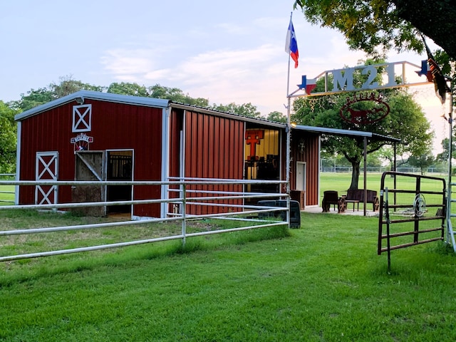 view of horse barn