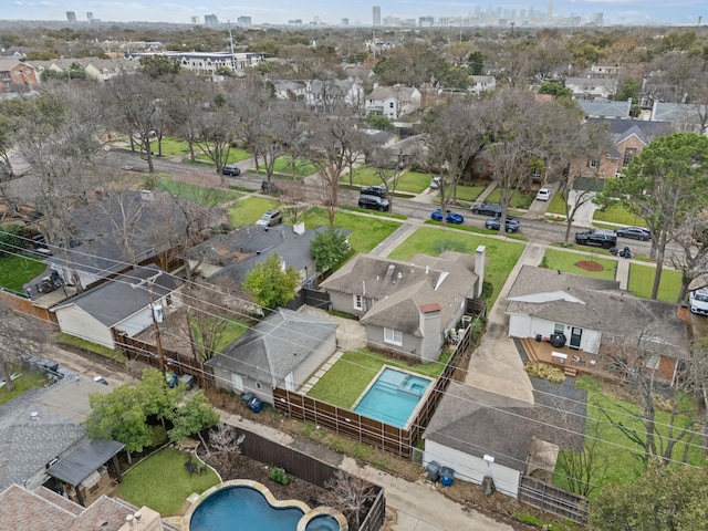 drone / aerial view featuring a residential view