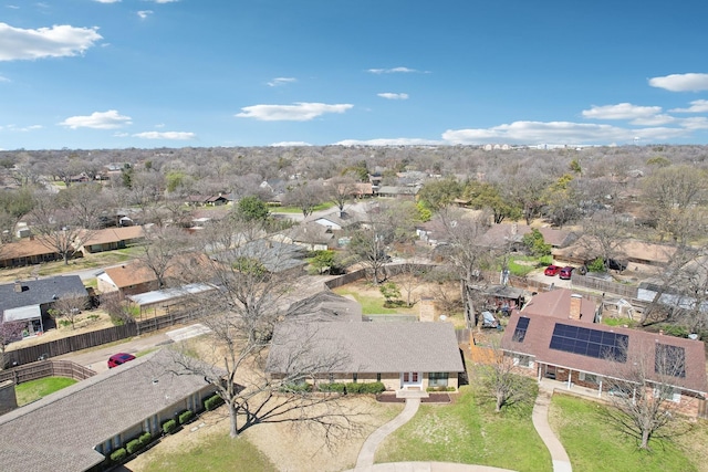 aerial view featuring a residential view