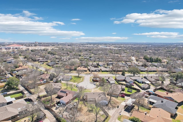 aerial view with a residential view