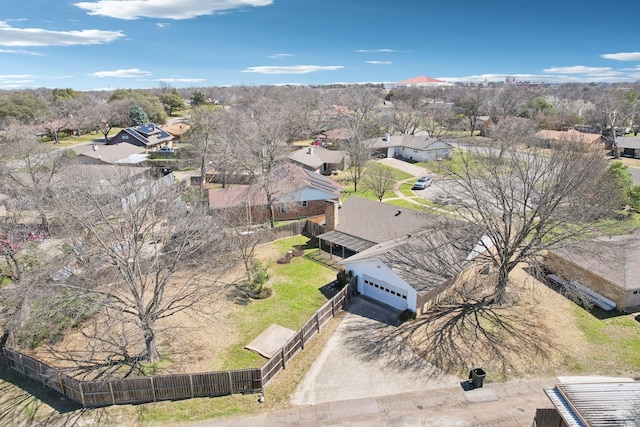 aerial view featuring a residential view