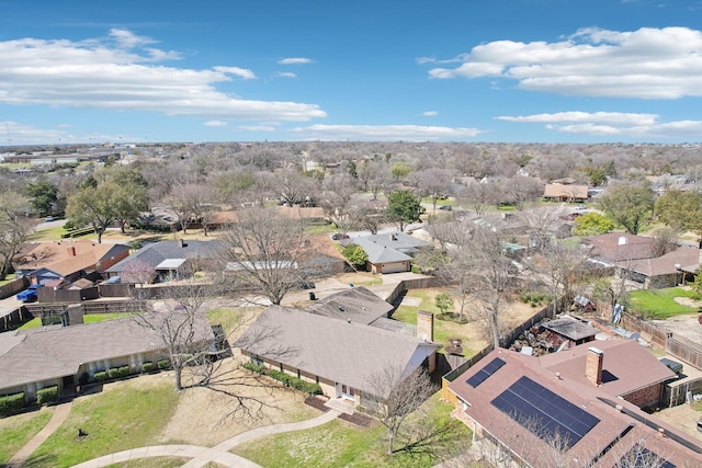 drone / aerial view with a residential view