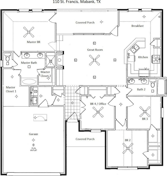 110 Saint Francis Ln, Mabank, TX 75156 - floor plan / room layout