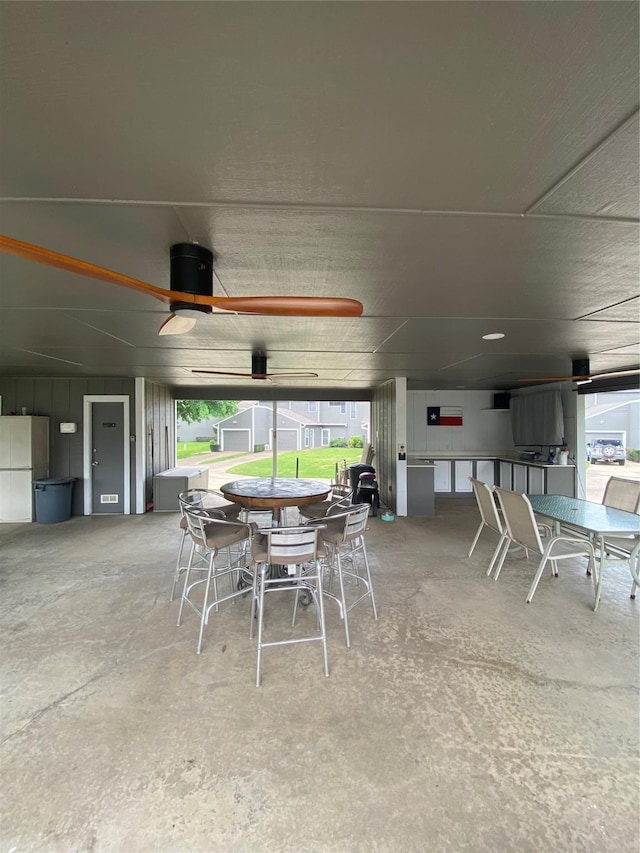 110 Saint Francis Ln, Mabank, TX 75156 - dining space with concrete flooring