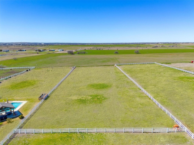 aerial view with a rural view