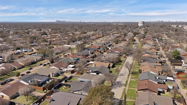 drone / aerial view with a residential view