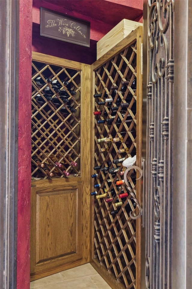 view of wine room