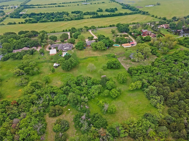 bird's eye view featuring a rural view