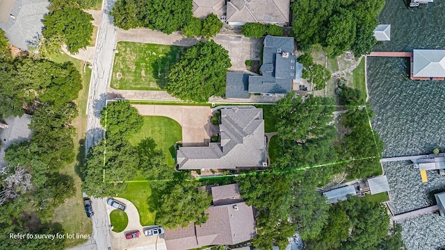 aerial view featuring a residential view