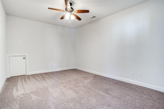 814 Davids Way, Allen, TX 75013 - carpeted empty room with visible vents, baseboards, and a ceiling fan