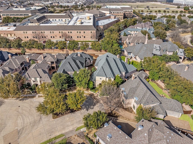 aerial view with a residential view