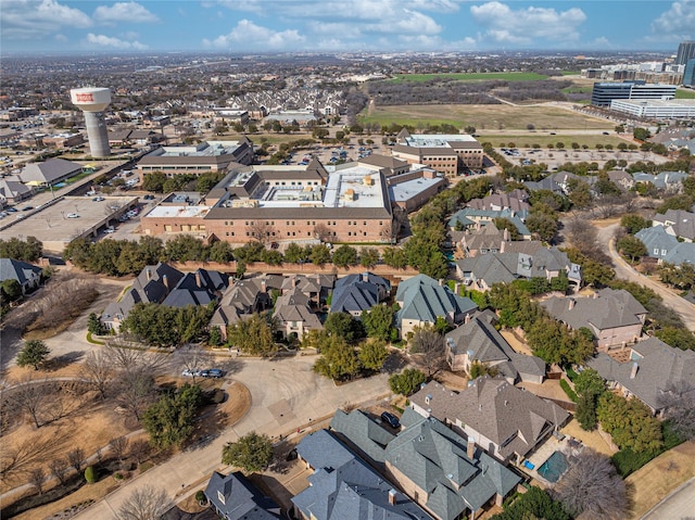 drone / aerial view with a residential view