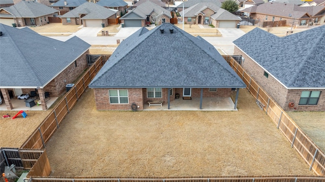 drone / aerial view with a residential view