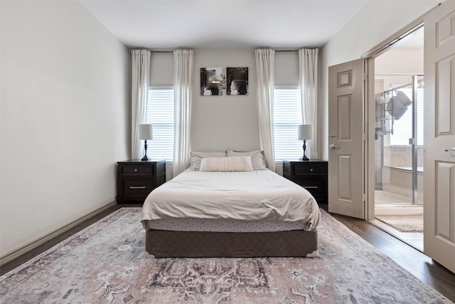 bedroom featuring wood finished floors