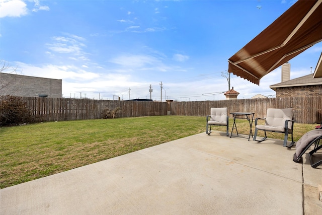 view of patio / terrace featuring a fenced backyard