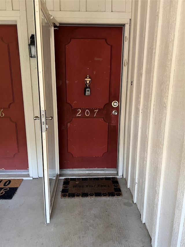 view of doorway to property