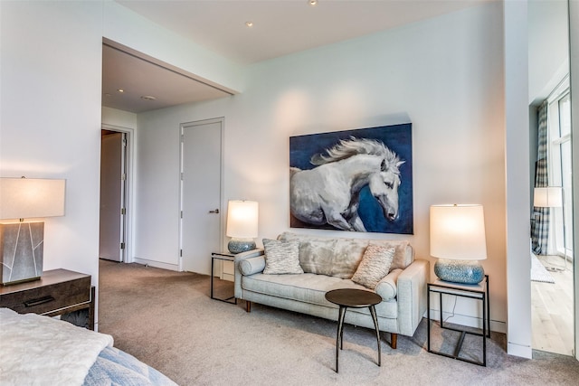 bedroom with carpet floors