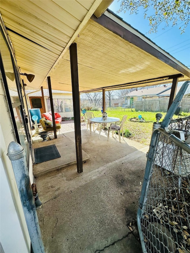 view of patio / terrace featuring fence private yard