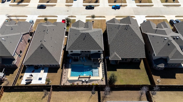 aerial view with a residential view