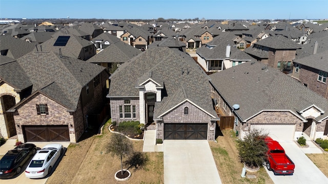 aerial view featuring a residential view