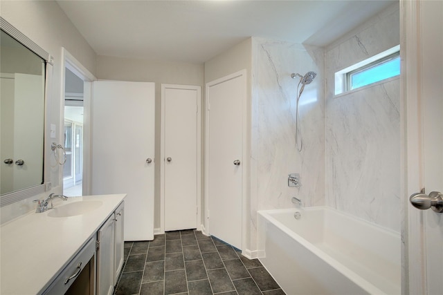 full bath with vanity and tub / shower combination