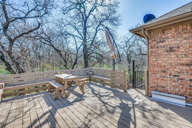 view of wooden terrace