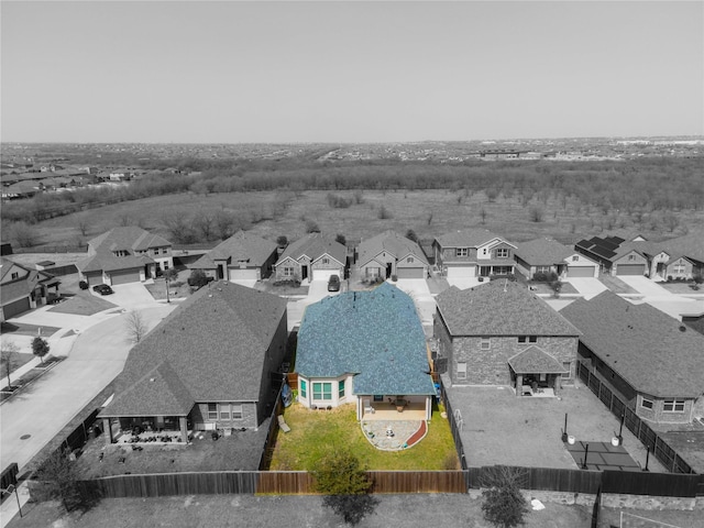 drone / aerial view featuring a residential view