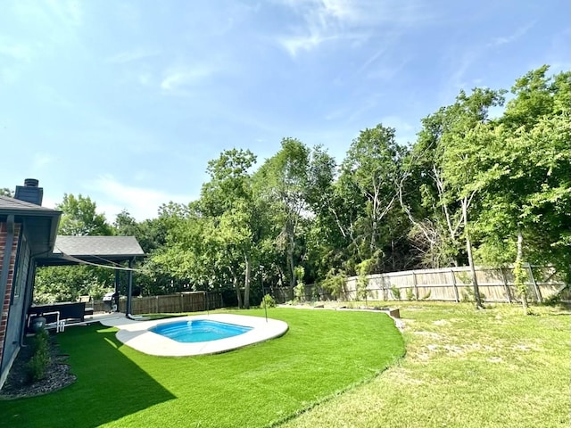 2212 River Birch Ln, Rockwall, TX 75032 - view of swimming pool featuring view of wooded area