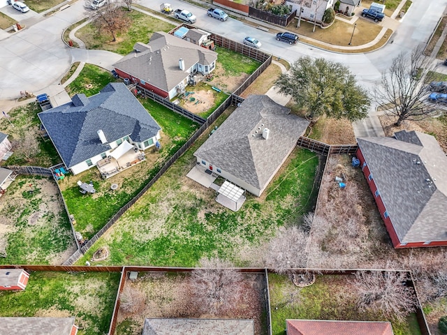 bird's eye view with a residential view