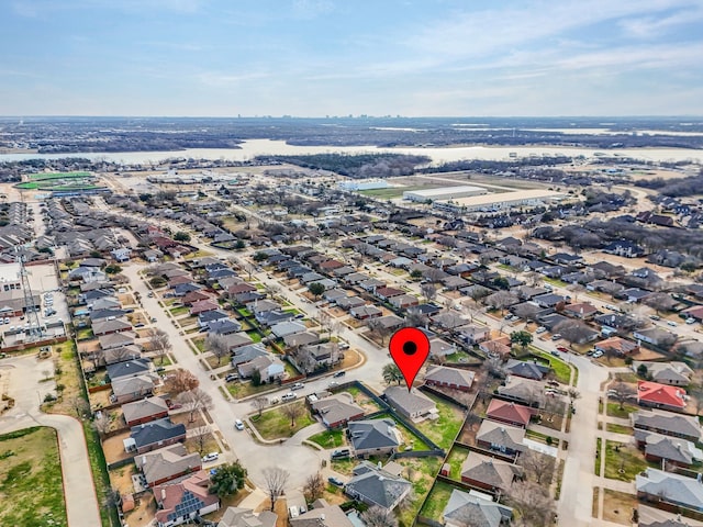 drone / aerial view featuring a residential view