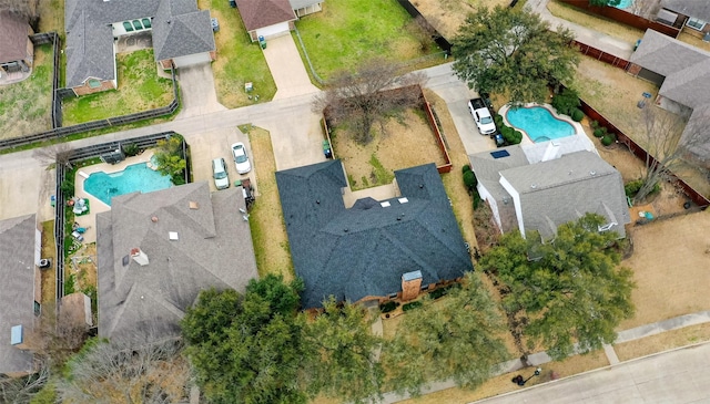 birds eye view of property featuring a residential view