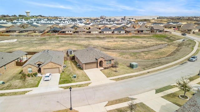 bird's eye view with a residential view