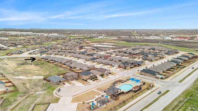 drone / aerial view featuring a residential view