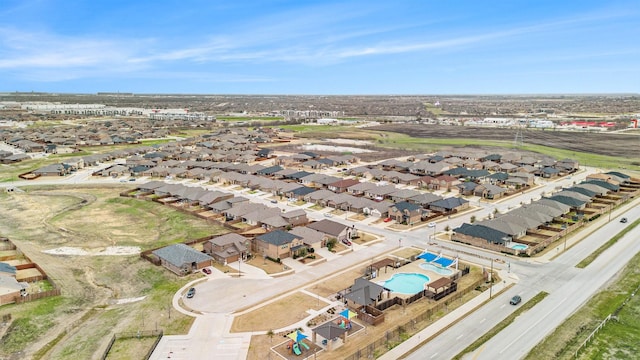 aerial view featuring a residential view