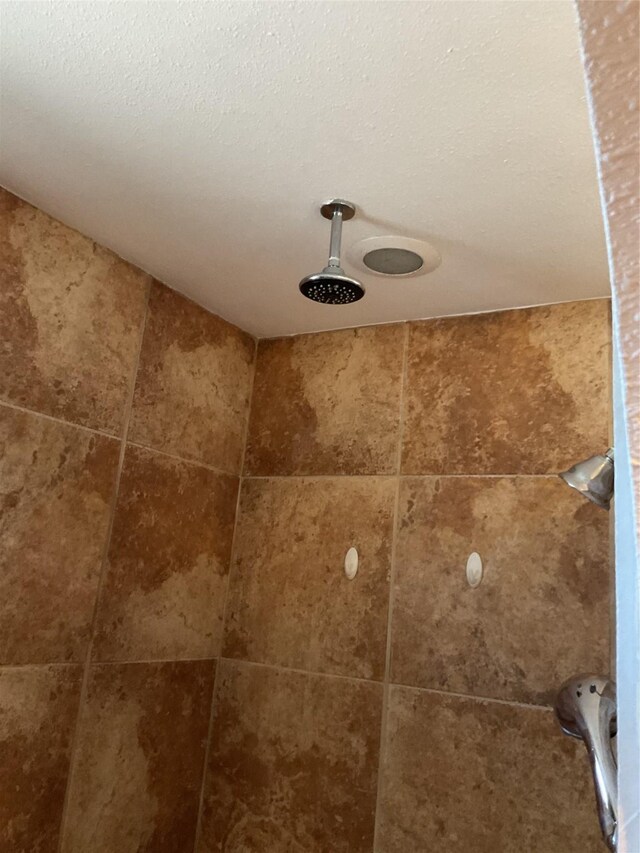 room details featuring a tile shower