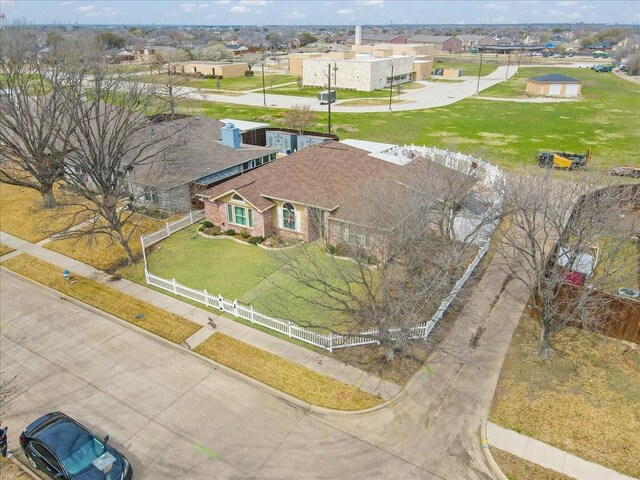 bird's eye view with a residential view