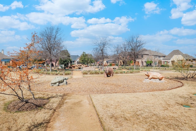 view of yard with a residential view