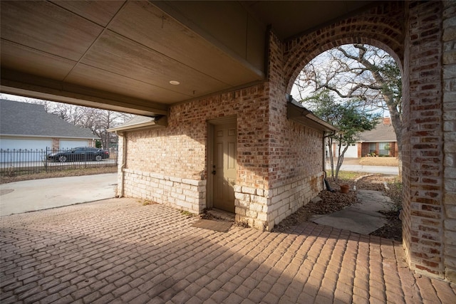 view of patio with fence