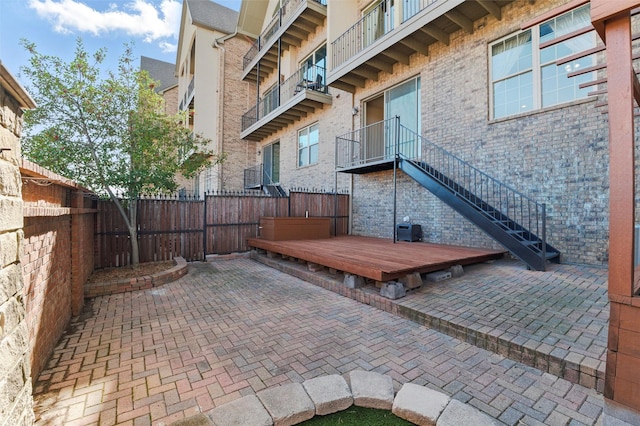 view of patio with fence