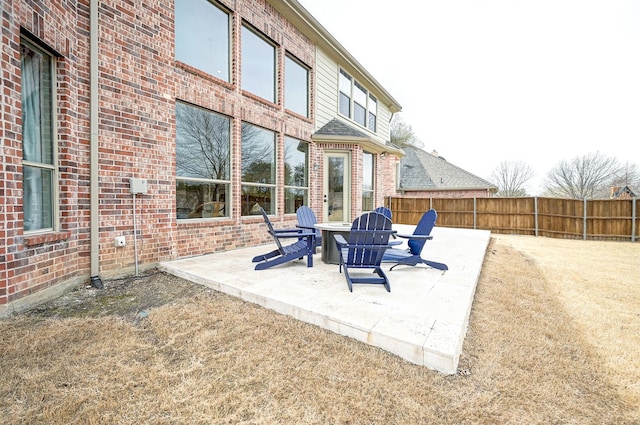 view of patio / terrace with fence