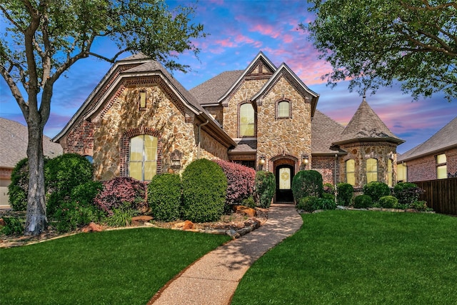 6620 Cedar Grove Dr, North Richland Hills, TX 76182 - view of front facade featuring stone siding and brick siding