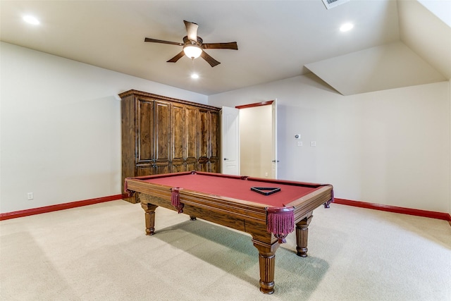 6620 Cedar Grove Dr, North Richland Hills, TX 76182 - game room featuring light colored carpet, ceiling fan, and baseboards