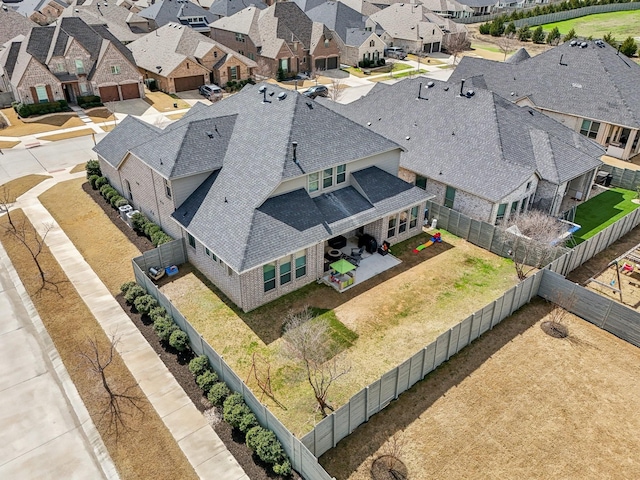 bird's eye view featuring a residential view