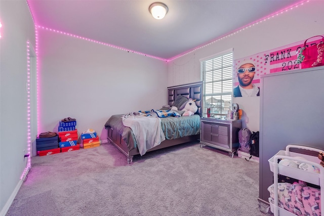 view of carpeted bedroom