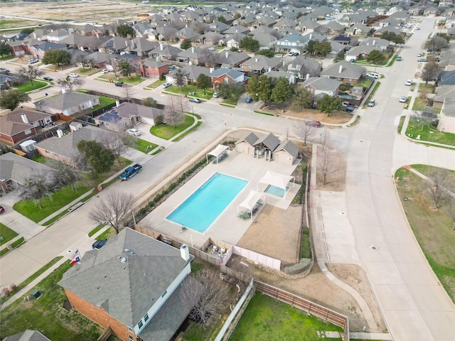 drone / aerial view featuring a residential view