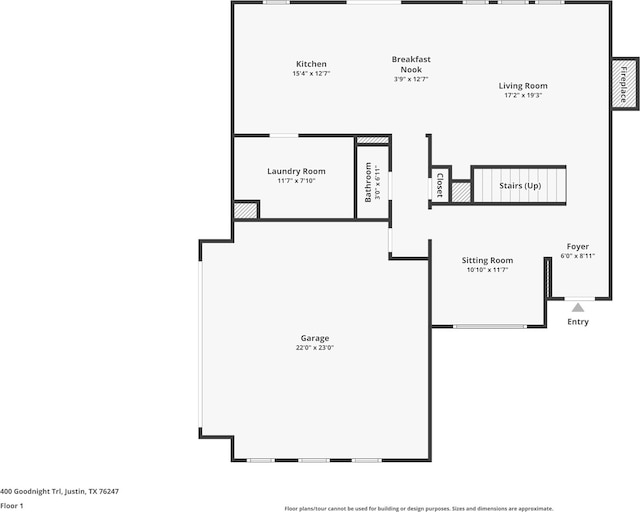 400 Goodnight Trl, Justin, TX 76247 - aerial view with a water view and a residential view